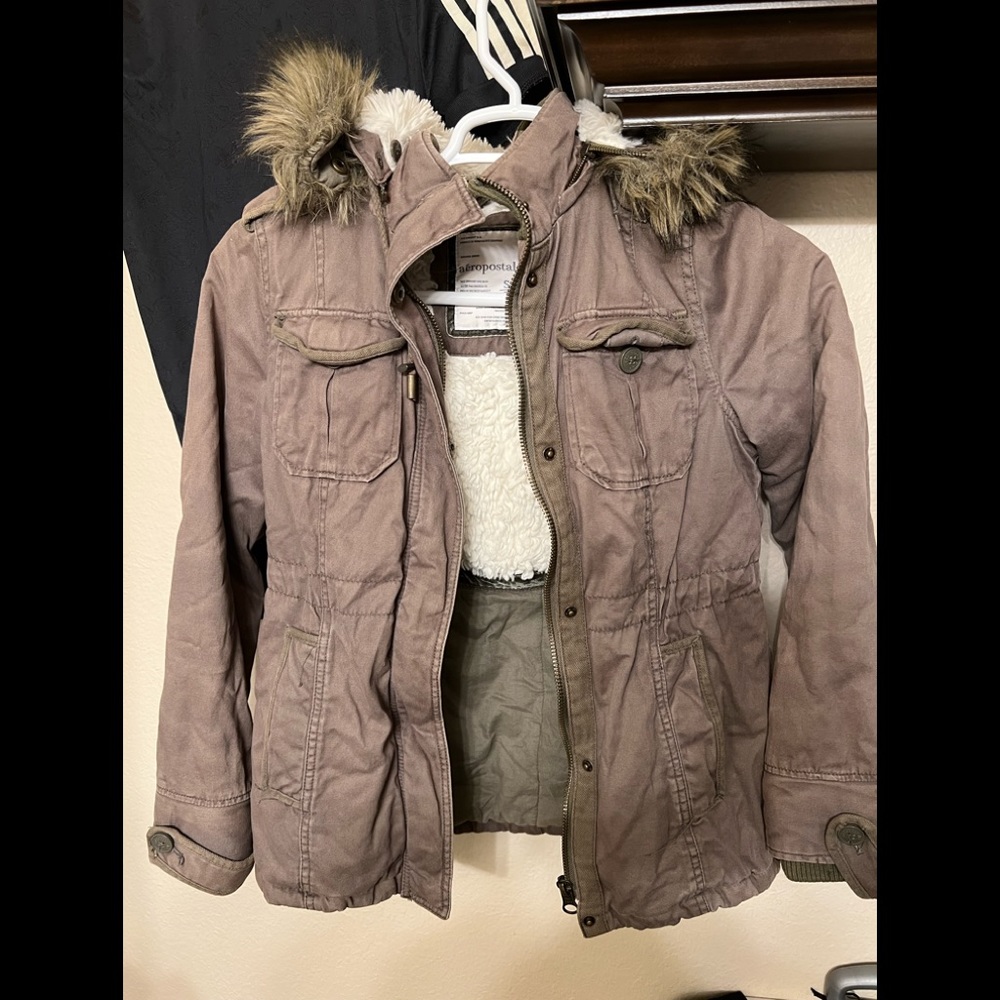 Aeropostale Olive Coat